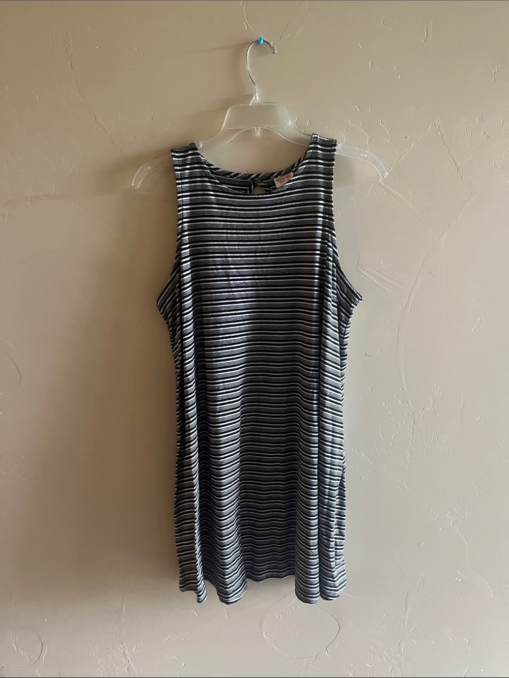 Mossimo Supply Co. Black & White Striped Sleeveless Knit Dress
